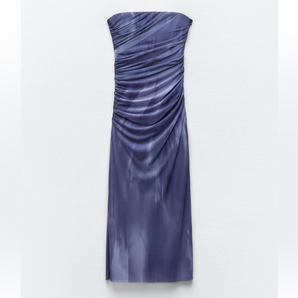 Zara Strapless Purple Dress
